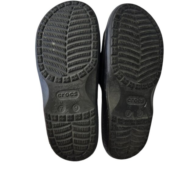 CROCS Womens Baya Slides, Rubber, Black, Comfort, Slip On, Sandals, Size 9 - Picture 7 of 7
